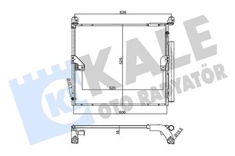 Радиатор кондиционера Toyota Land Cruiser Prado KALE OTO RADYATOR KALE OTO RADYATOR 357360