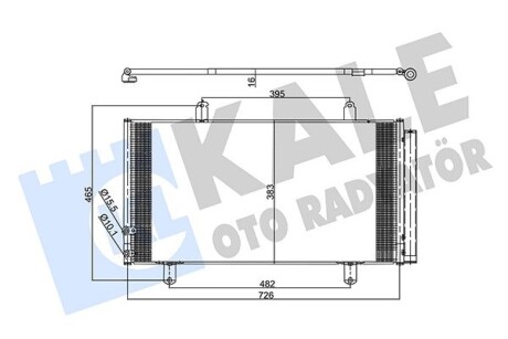 KALE TOYOTA Радіатор кондиціонера (конденсатор) CAMRY 07- KALE OTO RADYATOR 357365