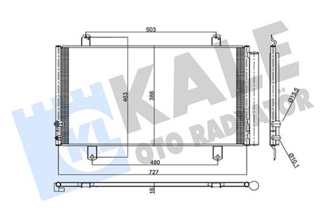 Радиатор кондиционера Toyota Camry (XV50) (11-) KALE OTO RADYATOR KALE OTO RADYATOR 357370