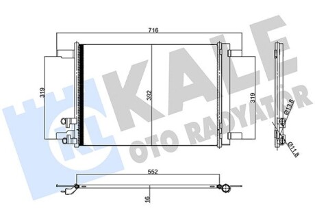 Радиатор кондиционера Audi A1, A1 City Carver, Seat Arona, Ibiza V KALE OTO RADYATOR KALE OTO RADYATOR 357395