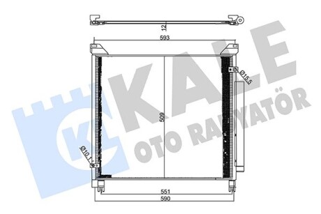 Радиатор кондиционера Toyota Hilux VIII KALE OTO RADYATOR KALE OTO RADYATOR 357710