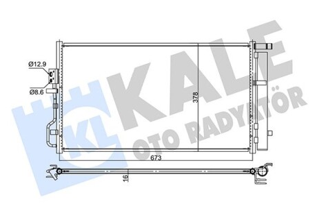 Радиатор кондиционера Hyundai Tucson, Kia Sportage IV KALE OTO RADYATOR KALE OTO RADYATOR 357750