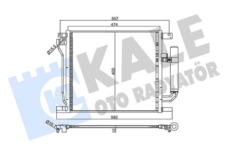 Радиатор кондиционера Nissan Juke, Pulsar KALE OTO RADYATOR KALE OTO RADYATOR 358070