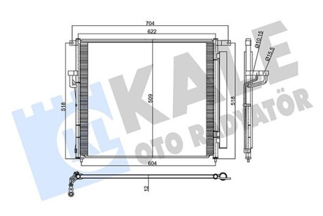 KALE FORD радіатор кондиціонера Ranger 2.2/3.2TDCi 11- KALE OTO RADYATOR 358230