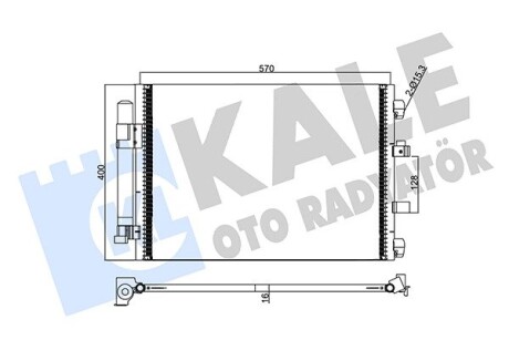 KALE FORD Радиатор кондиционера C-Max II,Focus III 10- KALE OTO RADYATOR 358250