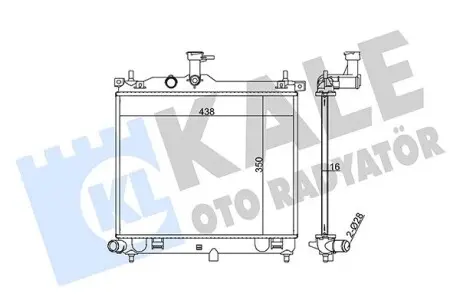 KALE HYUNDAI Радиатор охлаждения i10 1.1/1.1CRDi 08- KALE OTO RADYATOR 358300