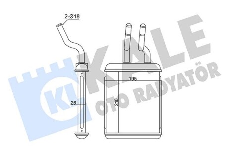 KALE ALFA ROMEO Радіатор опалення 156 1.6-3.2 97-, GTV, SPIDER KALE OTO RADYATOR 358560
