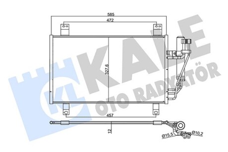 KALE MAZDA Радиатор кондиционера с осушителем 2, CX-3 15- KALE OTO RADYATOR 358735