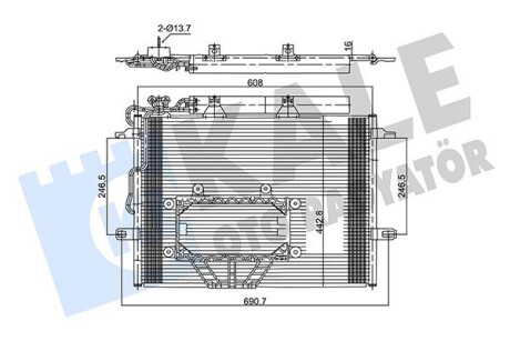 KALE DB Радиатор кондиционера W211 KALE OTO RADYATOR 358915