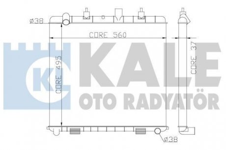 LANDROVER Радиатор охлаждения Range Rover II 3.9/4.6 98- KALE OTO RADYATOR 359300 (фото 1)