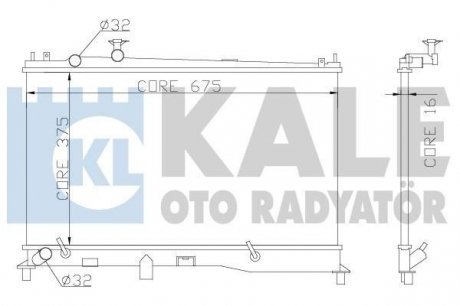 MAZDA Радиатор охлаждения с АКПП Mazda 6 2.0 02- KALE OTO RADYATOR 360000 (фото 1)