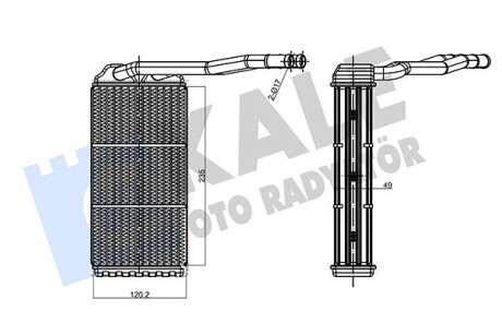 KALE LAND ROVER Радиатор отопителя салона FREELANDER I 1.8 16V 4x4 KALE OTO RADYATOR 360190 (фото 1)