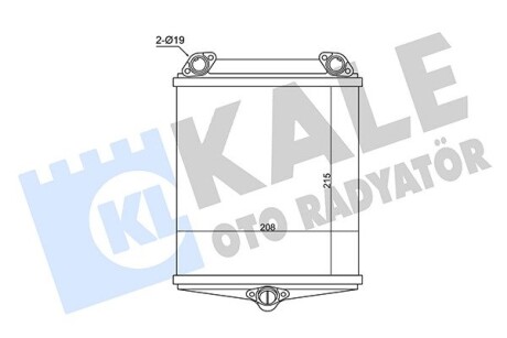 KALE DB Радіатор опалення салону (215*208*45) W126, C126 KALE OTO RADYATOR 360195