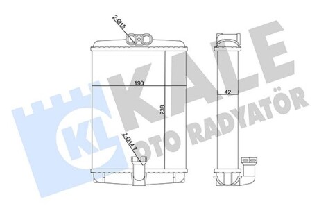 KALE DB Радиатор отопления W210 95- KALE OTO RADYATOR 360205