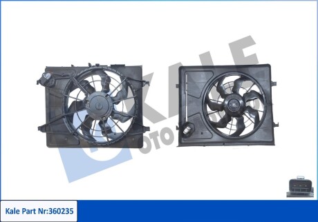 Вентилятор охлаждения радиатора с кожухом Hyundai Elantra IV, I30 KALE OTO RADYATOR KALE OTO RADYATOR 360235