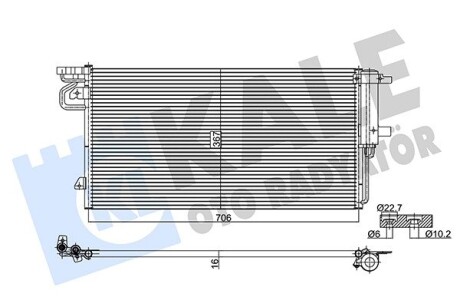 Радиатор кондиционера Ford C-Max II, Focus III, Grand C-Max, Kuga II KALE OTO RADYATOR KALE OTO RADYATOR 361295