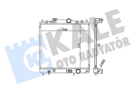 KALE MITSUBISHI Радиатор охлаждения Colt IV,Lancer V 1.3/1.6 92- KALE OTO RADYATOR 362500