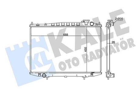 KALE NISSAN PICK UP Радиатор охлаждения KALE OTO RADYATOR 362700