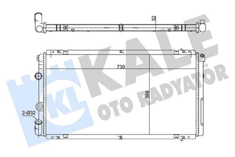 KALE RENAULT радіатор охолодження Master II,Opel Movano,Nissan 1.9dCi/2.8dCi/DTi 00- KALE OTO RADYATOR 362735 (фото 1)