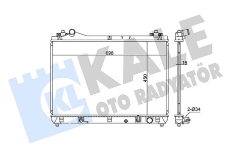 KALE SUZUKI Радиатор охлаждения Grand Vitara II 1.6/2.7/3.2 05- KALE OTO RADYATOR 365400