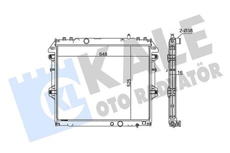 KALE TOYOTA Радиатор охлаждения Fortuner,Hilux VII 2.5/3.0 D-4D 04- KALE OTO RADYATOR 366500