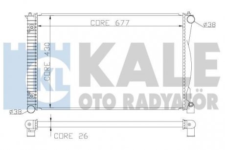 VW Радиатор охлаждения Audi A6 2.7/3.0TDI 04- KALE OTO RADYATOR 367800 (фото 1)
