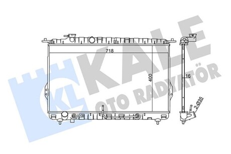 Радиатор охлаждения Hyundai Sonata IV, Xg KALE OTO RADYATOR KALE OTO RADYATOR 369300