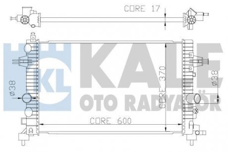 OPEL Радиатор охлаждения Astra H,Zafira B 1.6/1.8 KALE OTO RADYATOR 371200 (фото 1)