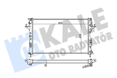 KALE RENAULT Радиатор охлаждения Espace IV,Laguna II 1.9/2.2dCi 02- KALE OTO RADYATOR 371600