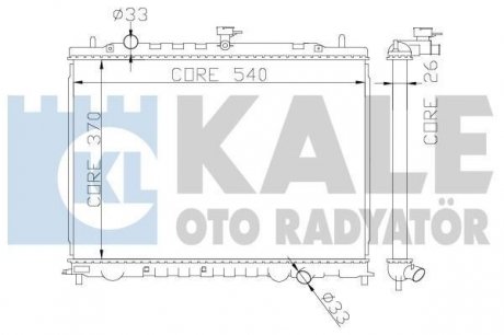 KIA Радиатор охлаждения Rio II 1.5CRDi 05- KALE OTO RADYATOR 374300 (фото 1)
