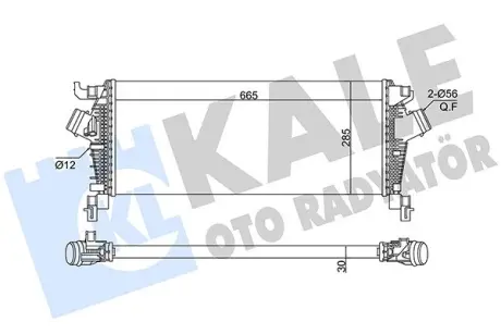 KALE OPEL Інтеркулер ASTRA J 12-, INSIGNIA A 13- KALE OTO RADYATOR 375790