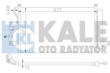 HYUNDAI Радиатор кондиционера Accent II 99- KALE OTO RADYATOR 379000 (фото 1)