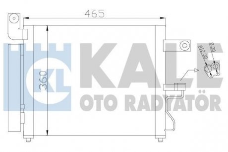 KALE HYUNDAI Радиатор кондиционера Accent II 00- KALE OTO RADYATOR 379100