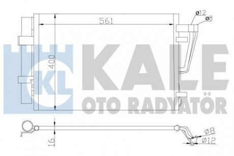 HYUNDAI Радиатор кондиционера Elantra,i30,Kia Ceed 06- KALE OTO RADYATOR 379200 (фото 1)