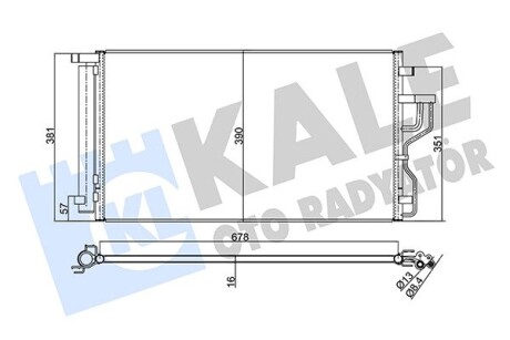 KALE HYUNDAI Радиатор кондиционера ix35,Kia Sportage 09- KALE OTO RADYATOR 379600