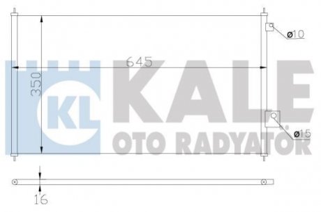 HONDA Радиатор кондиционера Civic VII 1.4/1.6 01- KALE OTO RADYATOR 380300 (фото 1)