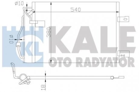 DB Радиатор кондиционера W168 97-00 KALE OTO RADYATOR 380900 (фото 1)