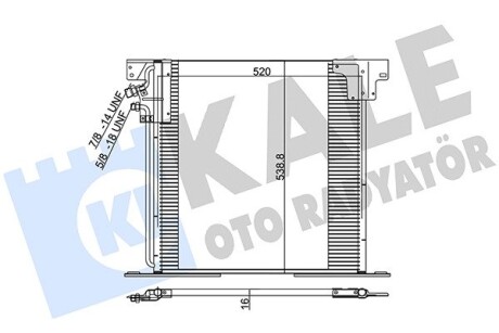 KALE DB Радиатор кондиционера Vito 96-03 KALE OTO RADYATOR 381200