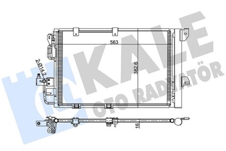 KALE OPEL Радиатор кондиционера Astra G,Zafira A KALE OTO RADYATOR 381900