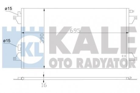 RENAULT Радиатор кондиционера Laguna I/II 99-,Vel Satis 02- KALE OTO RADYATOR 382500 (фото 1)