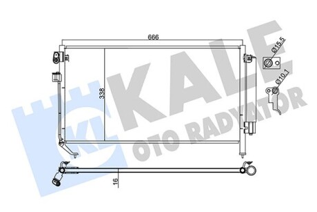 KALE SUBARU Радиатор кондиционера Forester 02- KALE OTO RADYATOR 382900