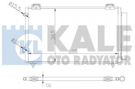 KALE TOYOTA Радиатор кондиционера Corolla 02- KALE OTO RADYATOR 383100