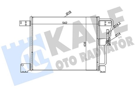 KALE JEEP Радиатор кондиционера Grand Cherokee 4.0/5.9 91- KALE OTO RADYATOR 385900