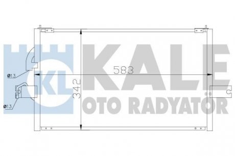 KALE HYUNDAI Радиатор кондиционера Accent I 94- KALE OTO RADYATOR 386400