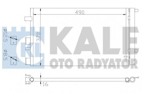 HYUNDAI Радиатор кондиционера i20 08- KALE OTO RADYATOR 386500 (фото 1)