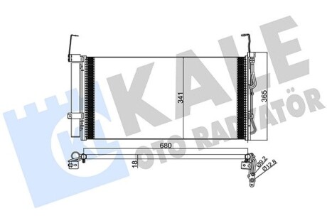 KALE HYUNDAI Радиатор кондиционера Santa Fe I 01- KALE OTO RADYATOR 386600