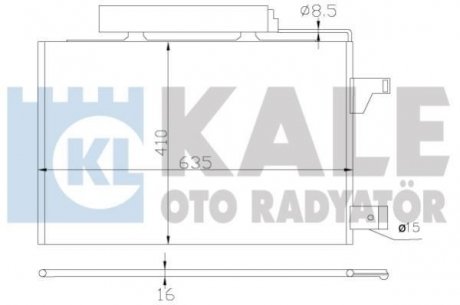 DB Радиатор кондиционера W169/245 04- KALE OTO RADYATOR 388000 (фото 1)