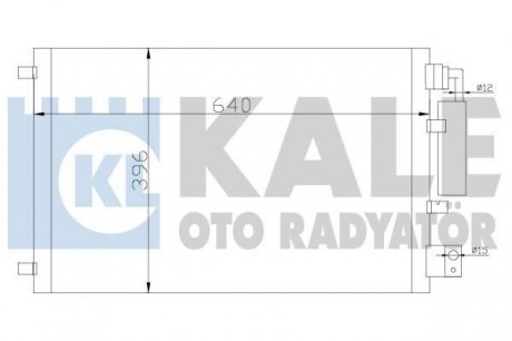 NISSAN Радиатор кондиционера Qashqai 1.6/2.0 07- KALE OTO RADYATOR 388600 (фото 1)