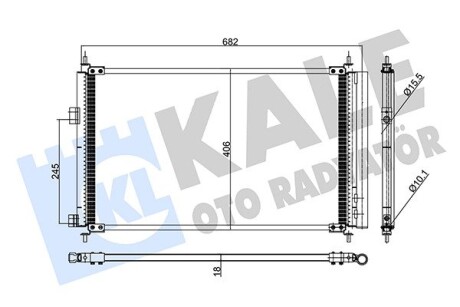 KALE TOYOTA Радиатор кондиционера Previa III,Rav 4 III 05- KALE OTO RADYATOR 390000