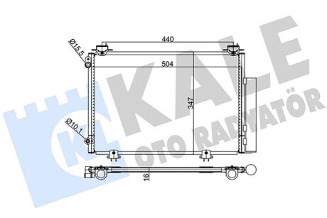 KALE TOYOTA Радиатор кондиционера Yaris 99- KALE OTO RADYATOR 390200 (фото 1)